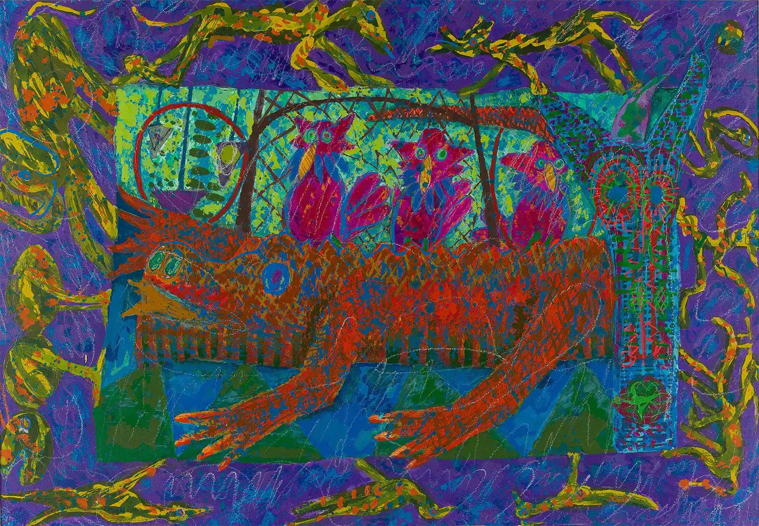 COCODRILO CON PÁJAROS