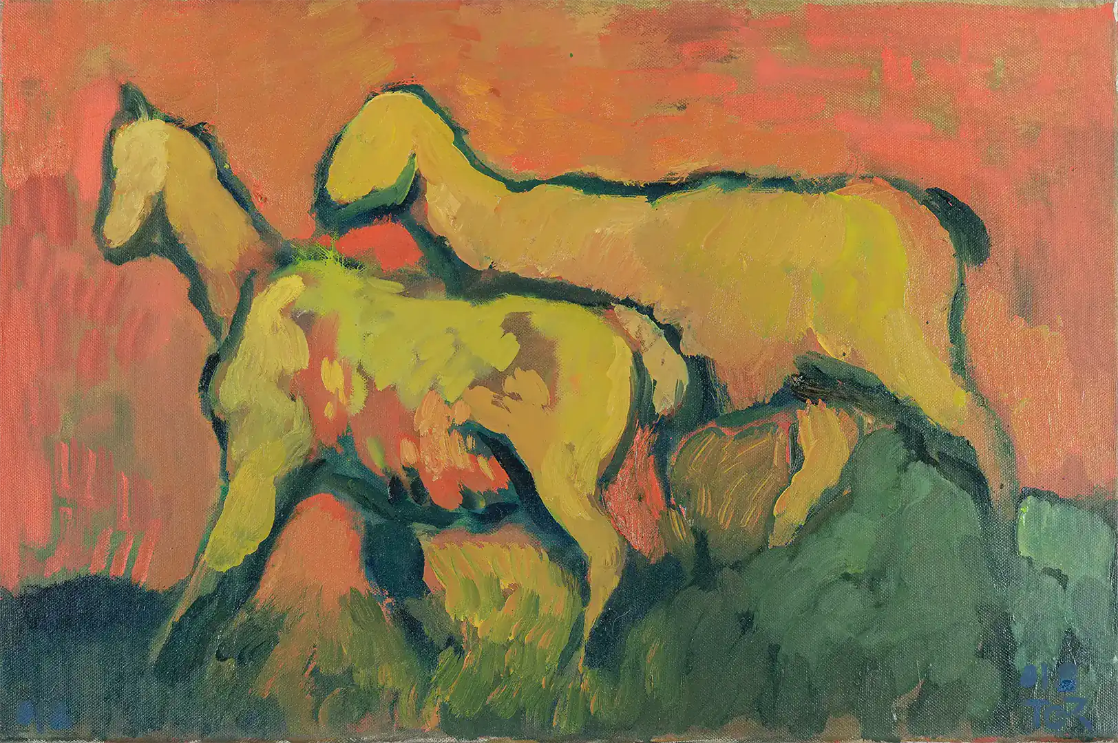 OVEJAS FONDO NARANJA